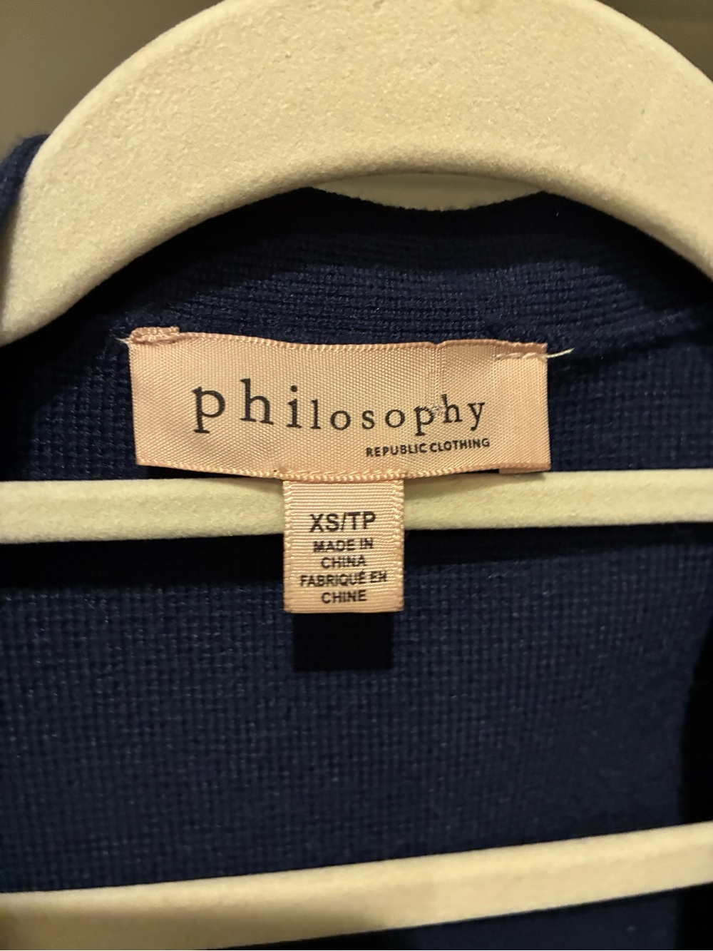 Philosophy Navy Knit Cardigan with Gold-Tone Buttons - Picture 3 of 5